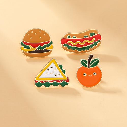 Broche émail, alliage de zinc, Placage, unisexe & styles différents pour le choix, doré, Vendu par PC