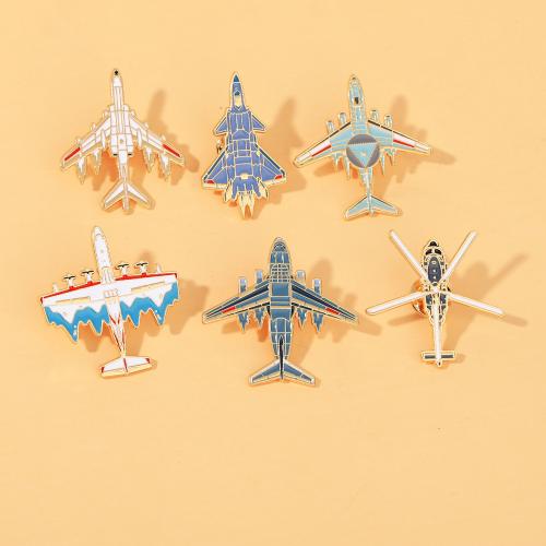 Broche émail, alliage de zinc, Placage, unisexe & styles différents pour le choix, doré, Vendu par PC