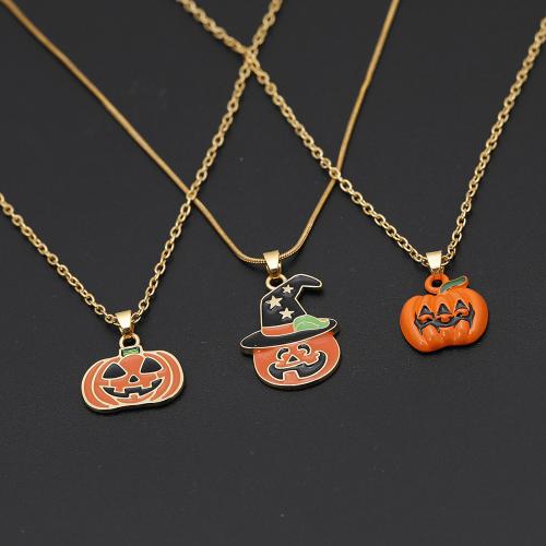 alliage de zinc parure de bijoux, Placage, Halloween Design & styles différents pour le choix & pour femme & émail, doré, Vendu par PC