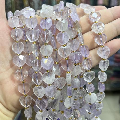 Natural Amethyst Beads, with Seedbead, Heart, DIY, mixed colors, 12mm cm 