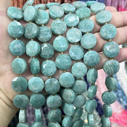 Perles amazonite, avec Seedbead, coeur, DIY, bleu, 15mm cm, Vendu par brin