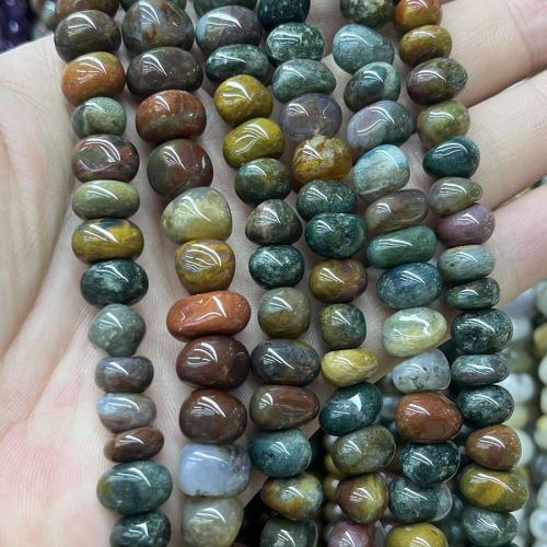 Perle agate indienne naturelle , DIY, couleurs mélangées cm, Vendu par brin[