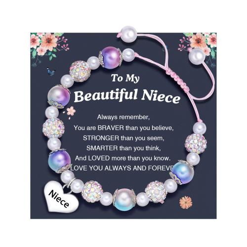 Shell Pearl Bracelet, with Polyester Cord & 304 Stainless Steel, Heart, handmade, porcelain enamel & for woman & with rhinestone Approx 6.5-11 Inch 