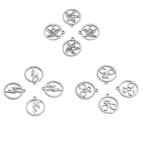 Stainless Steel Hollow Pendant, 304 Stainless Steel, gold color plated, DIY 