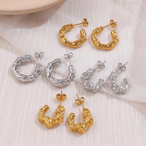 Boucle en acier inoxydable, Acier inoxydable 304, Placage de couleur d'or, bijoux de mode, plus de couleurs à choisir, Vendu par paire