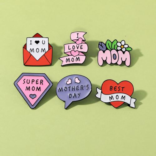 Broche émail, alliage de zinc, Placage, unisexe & styles différents pour le choix, noire, Vendu par PC