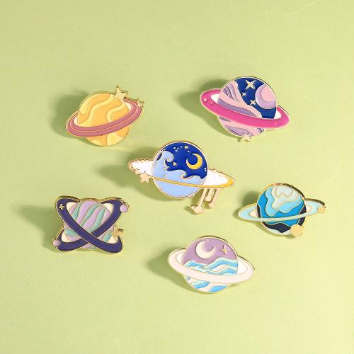 Broche émail, alliage de zinc, Placage, unisexe & styles différents pour le choix, doré, Vendu par PC