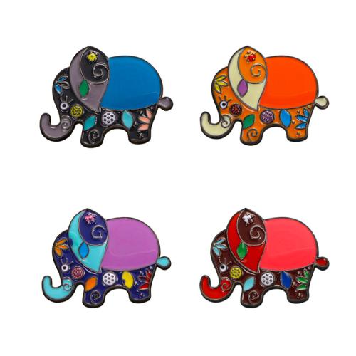 Zinc Alloy Jewelry Brooch, Elephant, stoving varnish, fashion jewelry & Unisex 