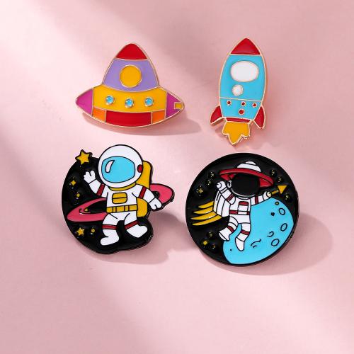 Broche émail, alliage de zinc, unisexe & styles différents pour le choix, doré, Vendu par PC