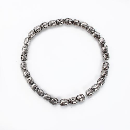 Perles de lave multicolor, lave volcanique, DIY, argent cm, Vendu par brin