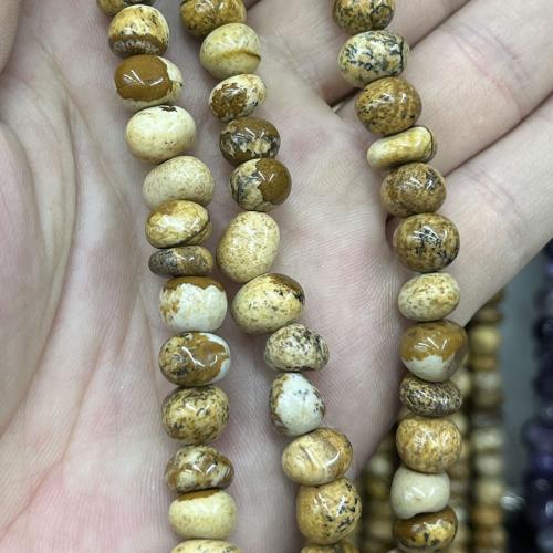 Picture Jasper Beads, DIY, mixed colors cm 