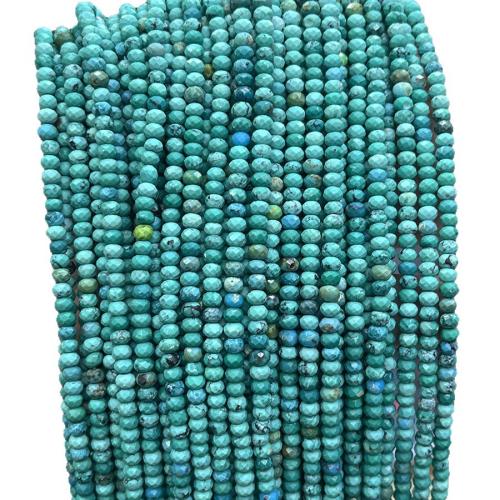 Türkis Naturperlen, Natürliche Türkis, DIY, gemischte Farben, 3x4mm, Länge:38 cm, verkauft von Strang