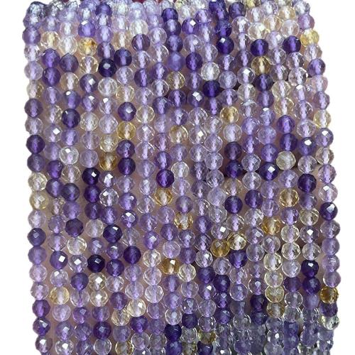 Natural Ametrine Beads, DIY, mixed colors, 4mm cm 