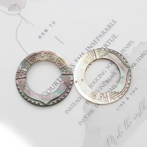 Black Shell Pendant, Black Lip Shell, DIY & hollow, mixed colors [