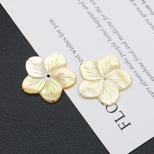 Yellow Shell Pendants, Flower, DIY, mixed colors [