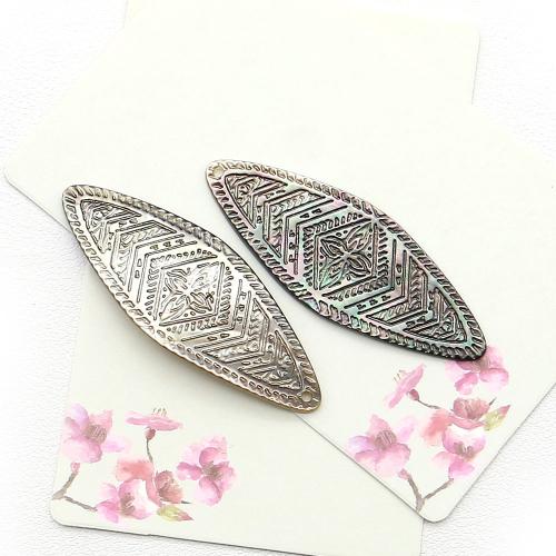 Black Shell Pendant, Rhombus, DIY, mixed colors [