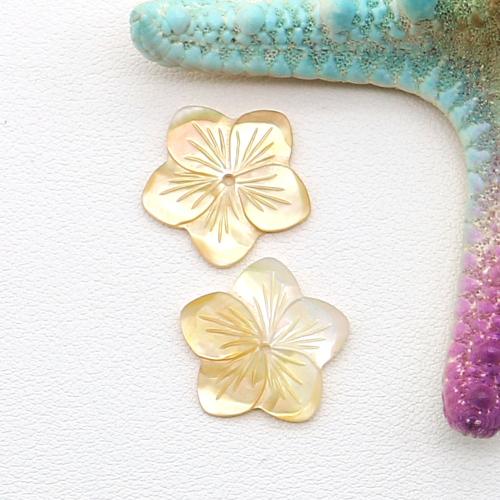 Yellow Shell Pendants, Flower, DIY, yellow 