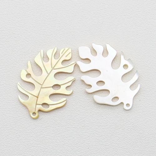 Yellow Shell Pendants, Leaf, DIY, yellow 