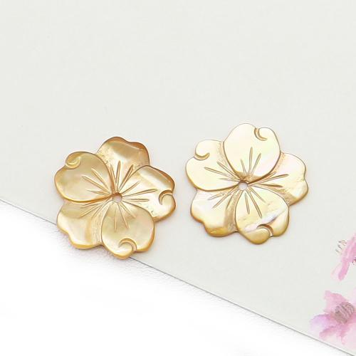 Yellow Shell Pendants, Flower, DIY, yellow 