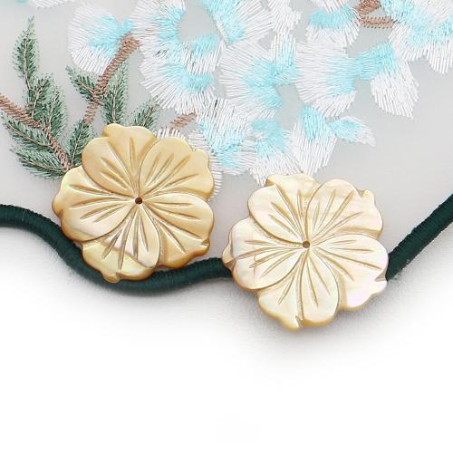 Yellow Shell Pendants, Flower, DIY, yellow [