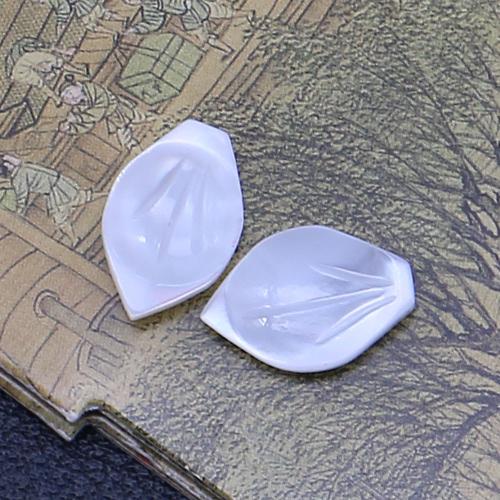 Fornitura de pasador de pelo, Concha de labios blancos, Pétalos, Bricolaje, Blanco, 9x13mm, Vendido por UD