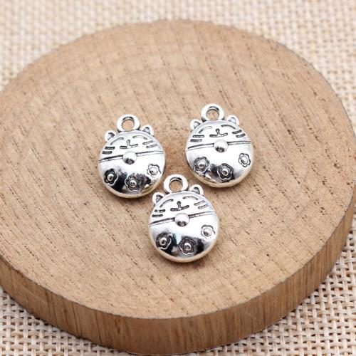 Bijoux pendentifs en Zinc alliage , alliage de zinc, Fortune Cat, Placage, DIY, plus de couleurs à choisir Vendu par sac