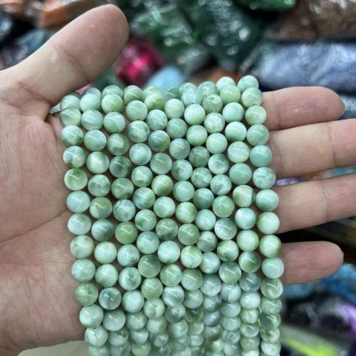 Perles de pierre gemme unique, Angelite, Rond, Polis à la main, naturel & DIY & normes différentes pour le choix, vert malachite, Vendu par brin