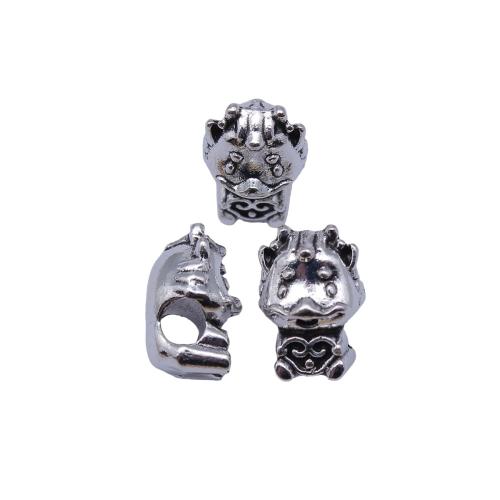 Zinklegierung Schmuckperlen, Drachen, plattiert, DIY, 10PCs/Tasche, verkauft von Tasche