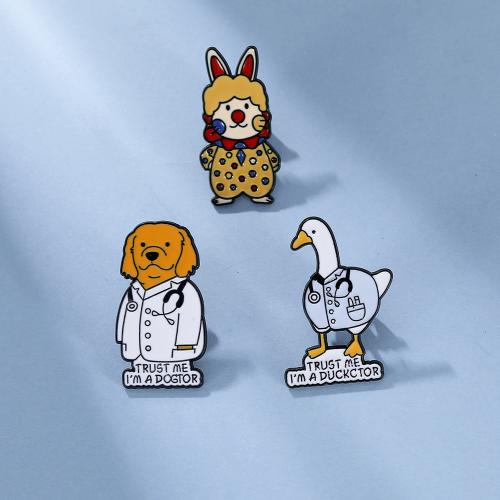 Broche émail, alliage de zinc, unisexe & styles différents pour le choix, noire, Vendu par PC