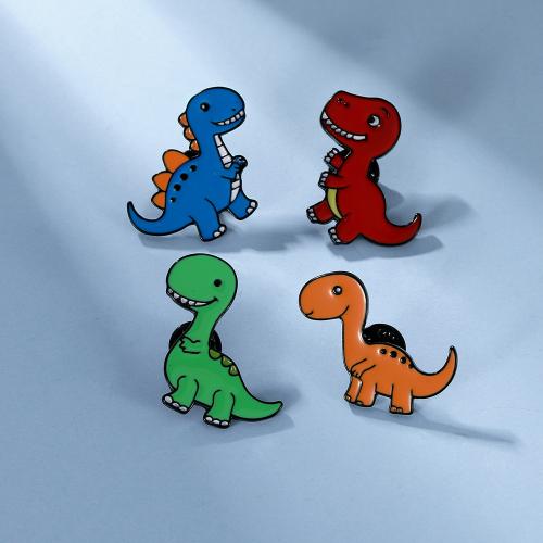 Broche émail, alliage de zinc, Dinosaure, unisexe & styles différents pour le choix, noire, Vendu par PC