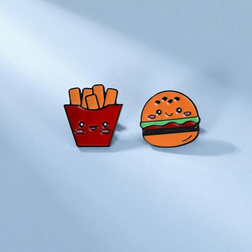 Broche émail, alliage de zinc, unisexe & styles différents pour le choix, noire, Vendu par PC