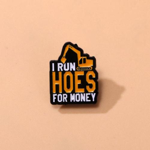 Zinc Alloy Jewelry Brooch, stoving varnish, fashion jewelry & Unisex, black 