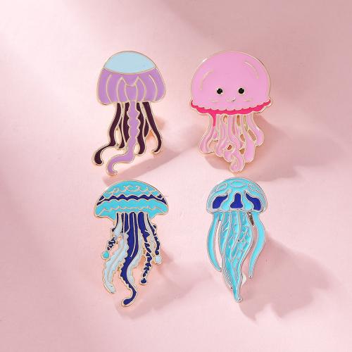 Broche émail, alliage de zinc, unisexe & styles différents pour le choix, doré, Vendu par PC