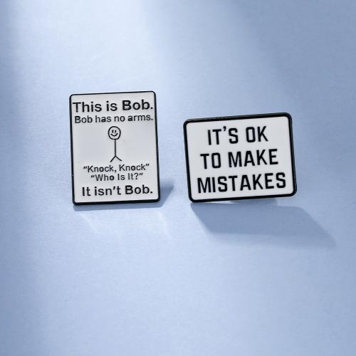 Broche émail, alliage de zinc, unisexe & styles différents pour le choix, noire, Vendu par PC