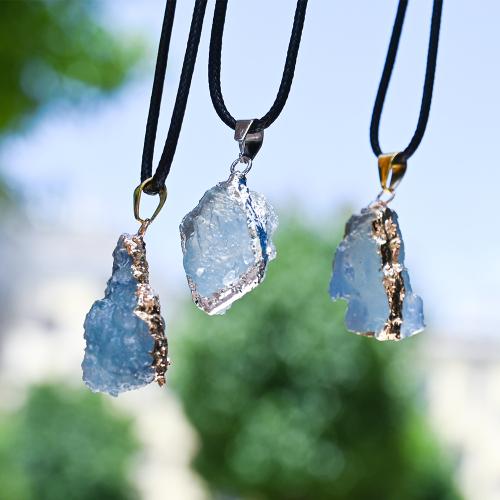 Pendentif bijoux de pierre gemme, Placage de couleur d'or, DIY, Couleur aléatoire Vendu par PC