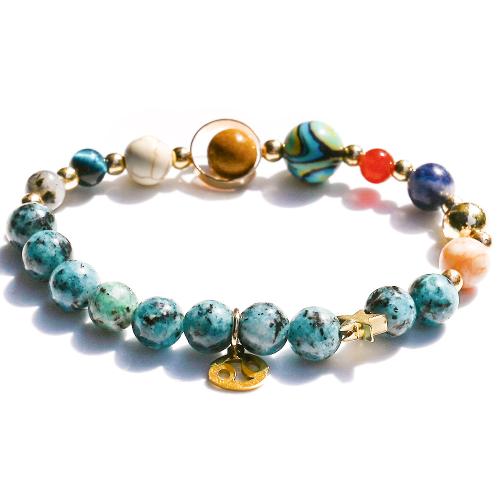 Bracelets en pierres précieuses, Pierre naturelle, avec pierre gemme & alliage de zinc, 12 Signes du Zodiaque, Placage de couleur d'or, bijoux de mode, plus de couleurs à choisir, Vendu par PC