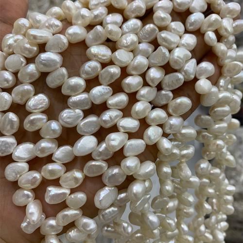 Perles nacres baroques de culture d'eau douce , perle d'eau douce cultivée, DIY, blanc, 7-9MM cm, Vendu par brin[