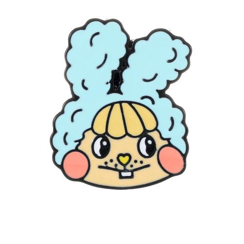 Broche émail, alliage de zinc, unisexe, noire, Vendu par PC