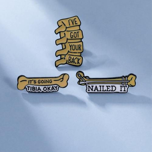 Broche émail, alliage de zinc, unisexe & styles différents pour le choix, noire, Vendu par PC