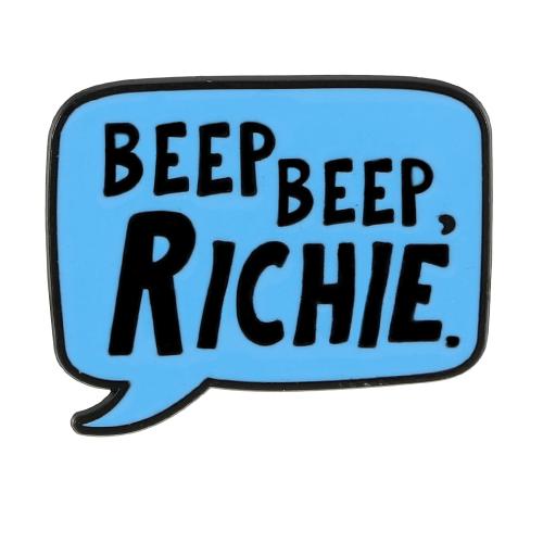 Broche émail, alliage de zinc, unisexe, noire, Vendu par PC