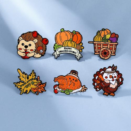 Broche émail, alliage de zinc, unisexe & styles différents pour le choix, noire, Vendu par PC