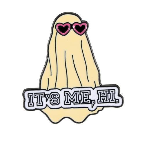 Broche émail, alliage de zinc, Halloween Design & unisexe, noire, Vendu par PC