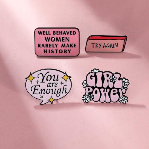 Broche émail, alliage de zinc, unisexe & styles différents pour le choix, noire, Vendu par PC