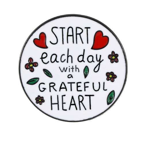 Broche émail, alliage de zinc, Rond, unisexe, noire, Vendu par PC