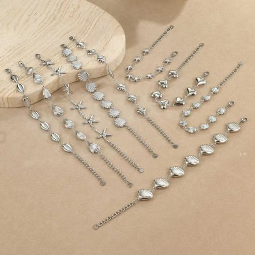 Bracelets en acier inoxydable, Acier inoxydable 304, Placage, bijoux de mode & styles différents pour le choix & pour femme, couleur originale, Vendu par PC