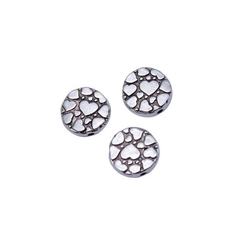 Perles intercalaires en alliage de zinc, Rond, Placage, DIY Vendu par sac[