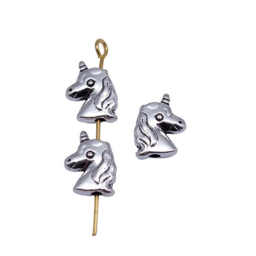 Zinklegierung Schmuckperlen, Einhorn, plattiert, DIY, 20PCs/Tasche, verkauft von Tasche