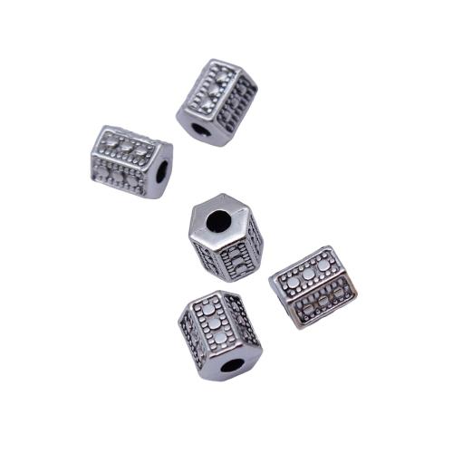 Perles intercalaires en alliage de zinc, hexagone, Placage, DIY Vendu par sac[