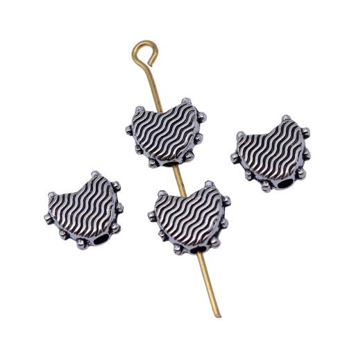 Perles intercalaires en alliage de zinc, coeur, Placage, DIY Vendu par sac[