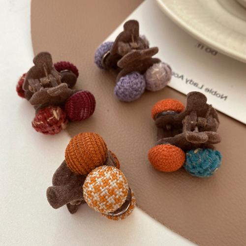 フラシ天 バンスクリップ, チェリー, ハンドメイド, かわいい & 女性用, 無色 売り手 パソコン